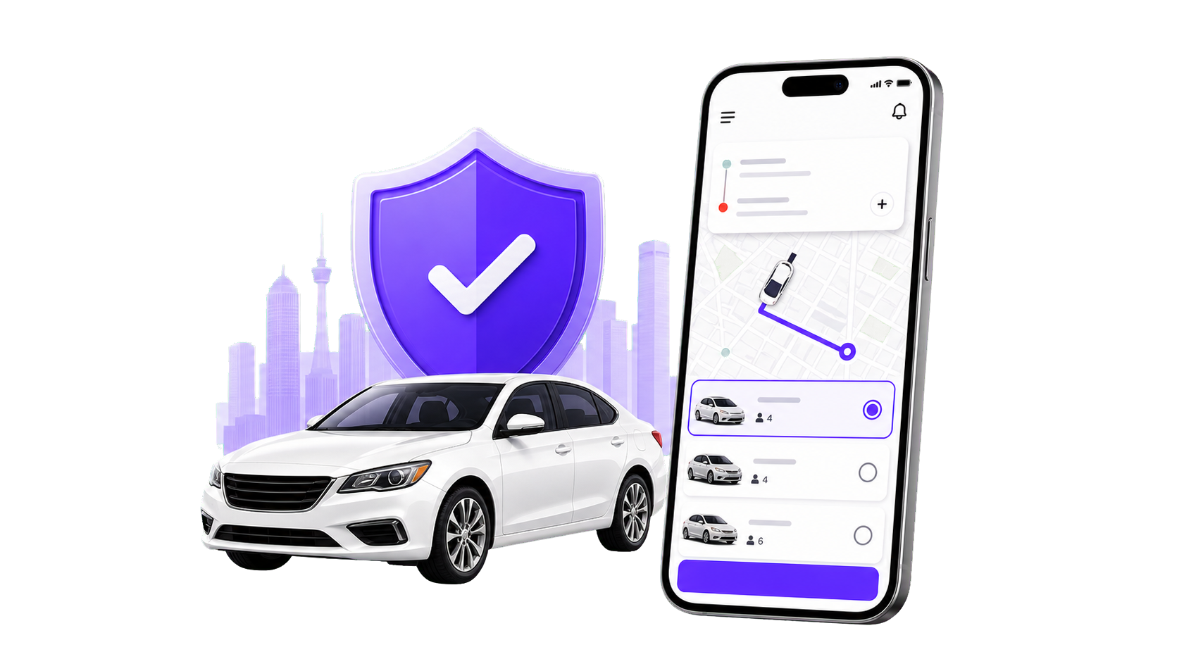 KHAPIA safety shield, car and app tracking preview